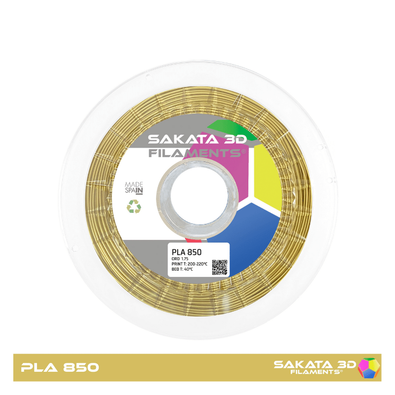 PLA Sakata 850 Gold. Filamento 3D 1.75 mm. 1Kg.