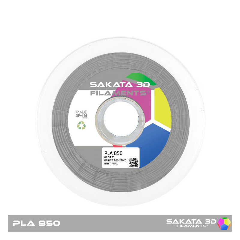 PLA Sakata 850 Grey. Filamento 3D 1.75 mm. 1Kg.