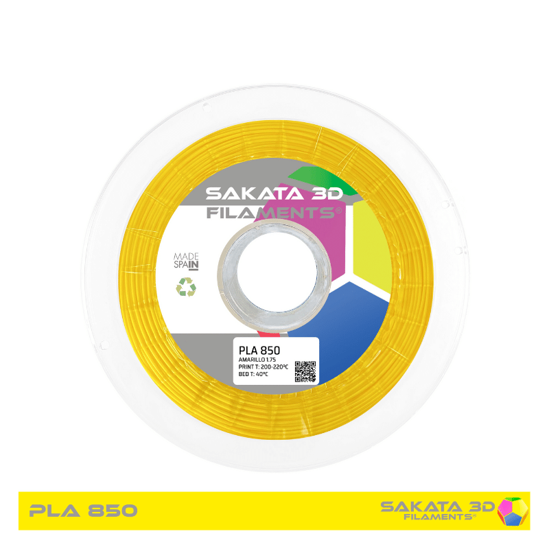 PLA Sakata 850 Yellow. Filamento 3D 1.75 mm. 1Kg.