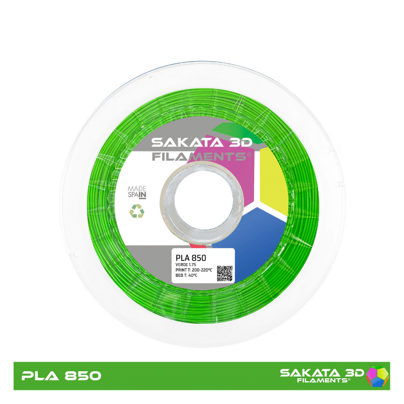 PLA Sakata 850 Green. Filamento 3D 1.75 mm. 1Kg.