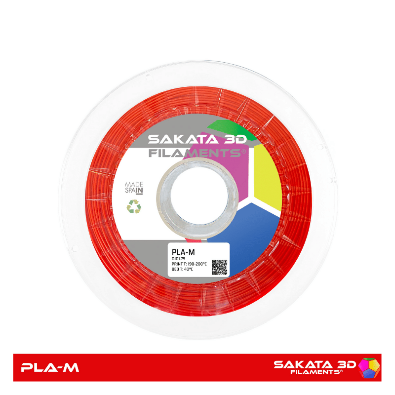 PLA Mate Sakata 850 Red Filamento 3D 1.75 mm. 1Kg.