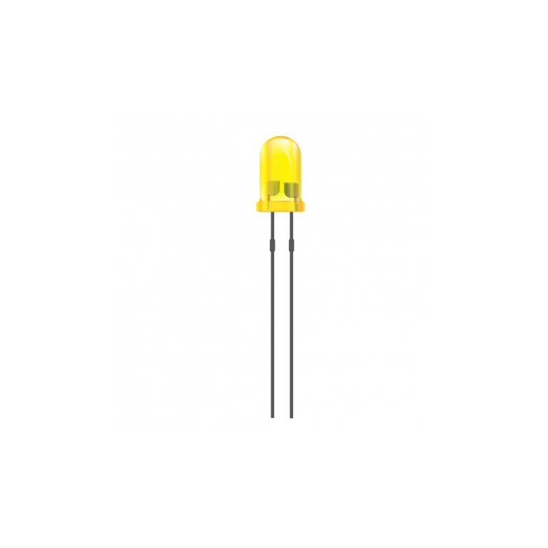 Lote 100 diodos led 5 mm amarillo