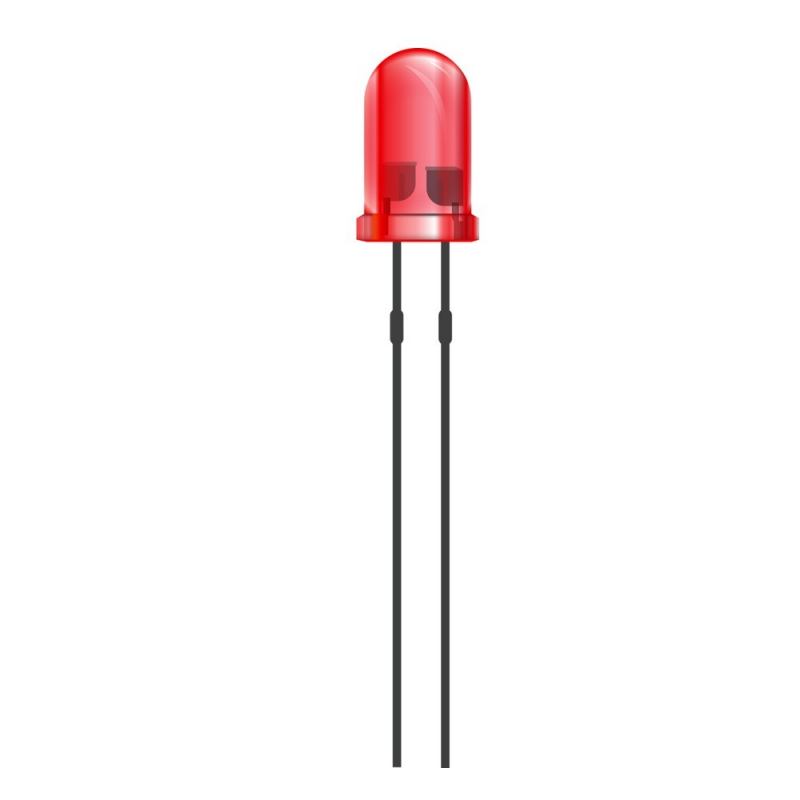 Lote 100 diodos led 5 mm rojo