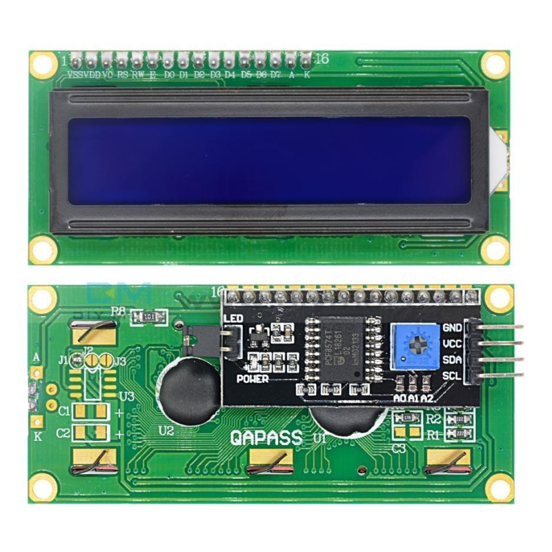 Pantalla LCD 16x2 1602 Azul con módulo IIC/I2C